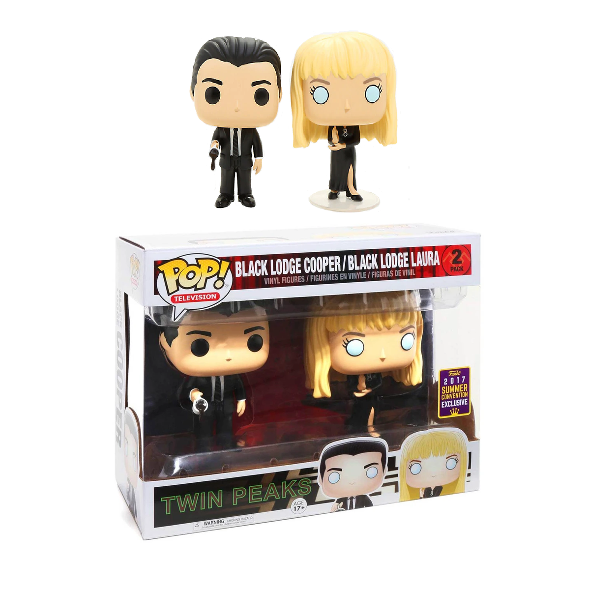 Funko Pop! TWIN PEAKS: Black Lodge Cooper / Black Lodge Laura 2-Pack [2017  Summer]