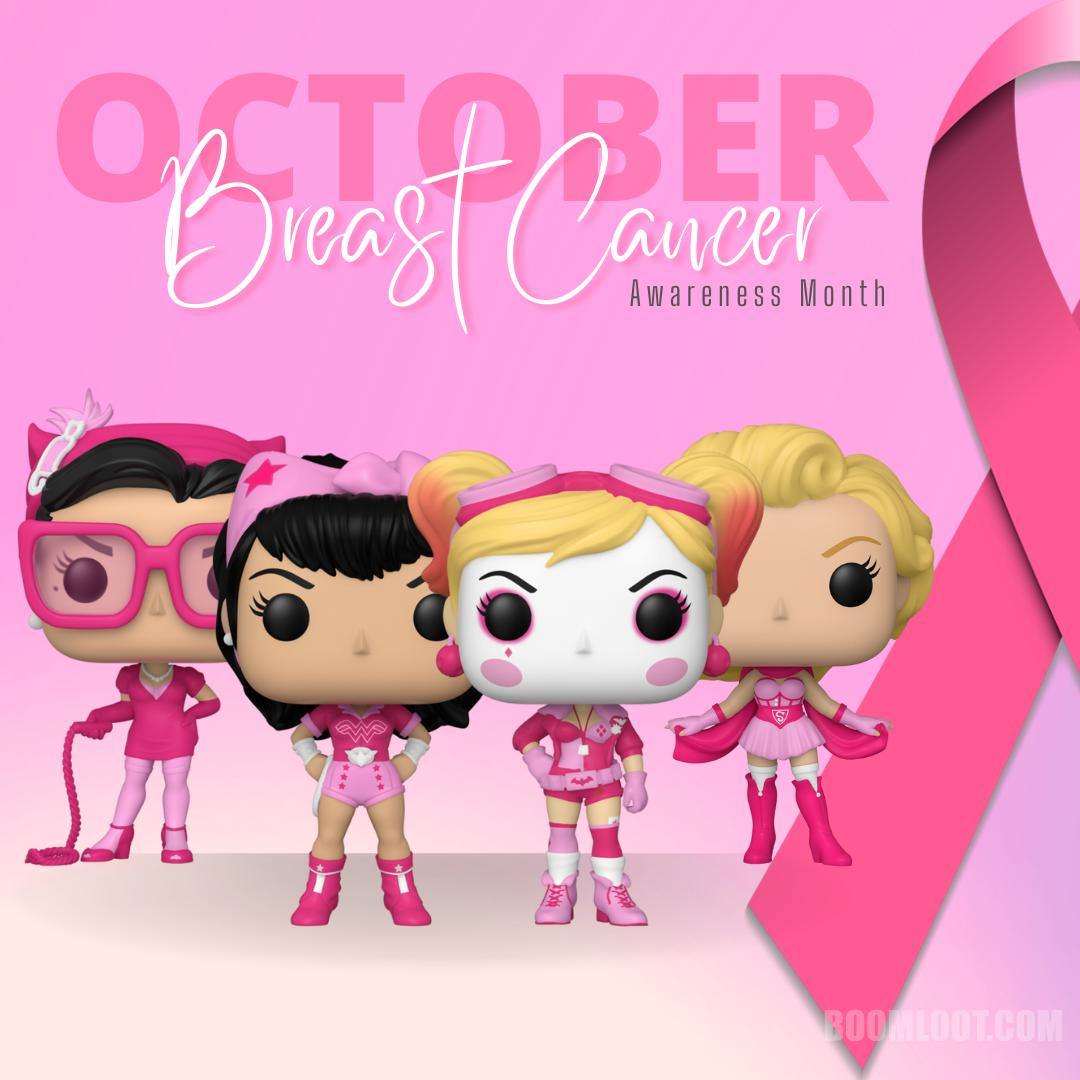 DC Bombshells Breast Cancer Awareness popular Funko Pop. DC Bombshells Funko Pop.