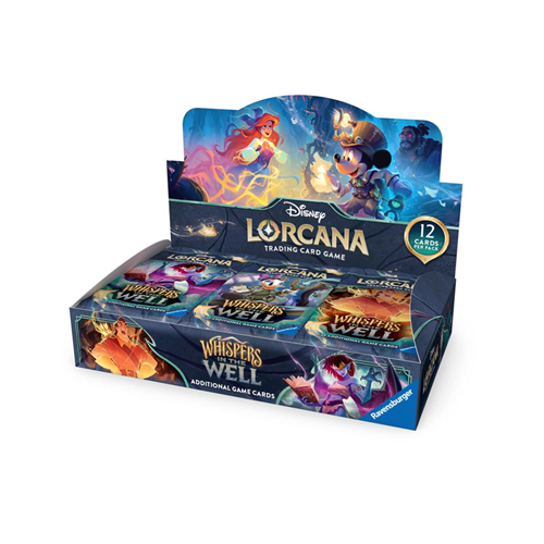 lorcana tcg: whispers in the well - booster box Disney Display [24 Packs – BoomLoot Quantité:Case Draft Booster including special enchanted versions. Disney Lorcana TCG: Whispers