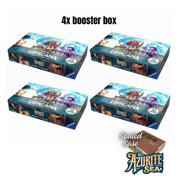 Disney Lorcana TCG: Azurite Sea 4x Booster Display (SEALED CASE) BoomLoot Disney Lorcana TCG: Azurite Sea 4x Booster Display (SEALED CASE) BoomLoot