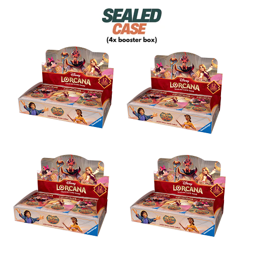 Disney Lorcana TCG: Reign of Jafar - Booster Box Display CASE [4 Boxes BoomLoot Disney Lorcana TCG: Reign of Jafar - Booster Box Display CASE [4 Boxes BoomLoot