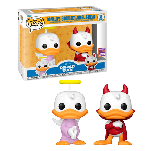 Funko Pop! DONALD DUCK: Donald's Shoulder Angel & Devil 2 Pack [Wondercon]