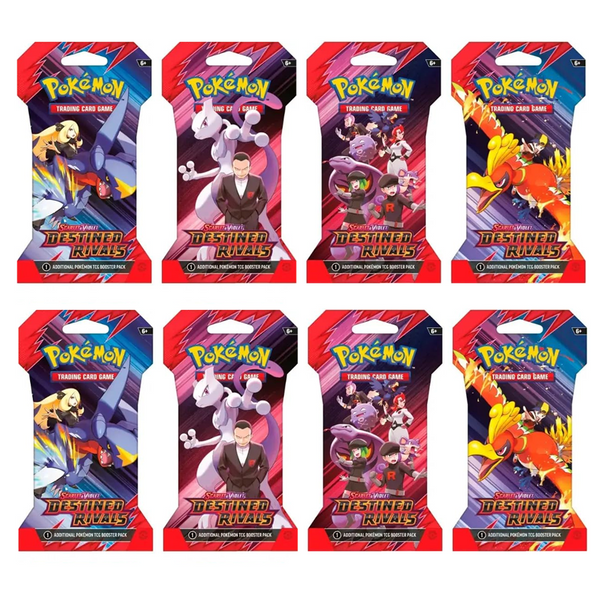 Pokemon TCG: Destined Rivals - Sleeved Booster Packs [8 Random Packs]