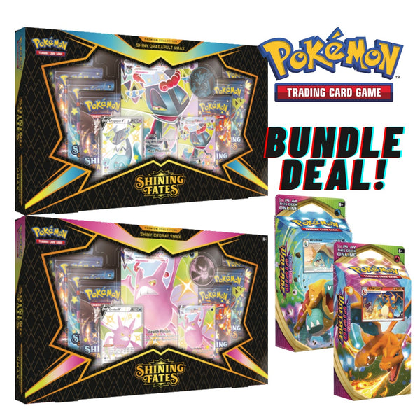 Pokemon TCG: Special Bundle with Shiny Crobat, Dragapult VMax, and Vivid Voltage Charizard + Drednaw [set of 4]