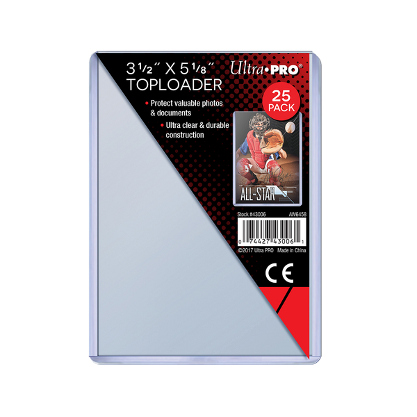 Ultra PRO 3 ½ " X 5 ⅛ Clear Toploader 25 Pack