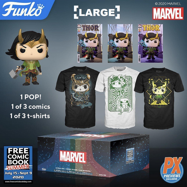 Funko Pop! Loki Mystery Box Pop & Tee Bundle - Large [PX] [FCBD 2020]