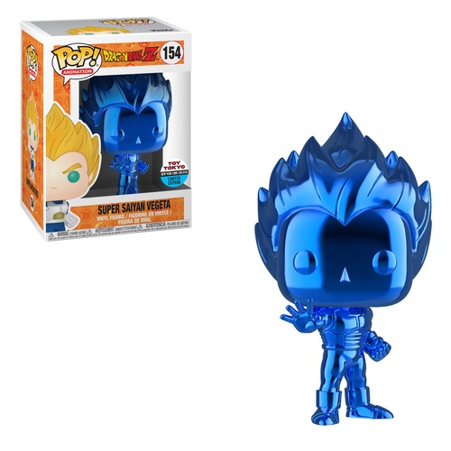 Funko Pop DRAGON BALL Z Super Saiyan Vegeta Blue Chrome 154 Toy BoomLoot