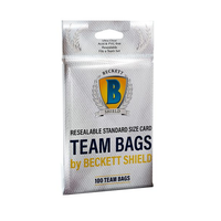 Beckett Shield Resealable Standard Size Card Team Bags 100 Pack