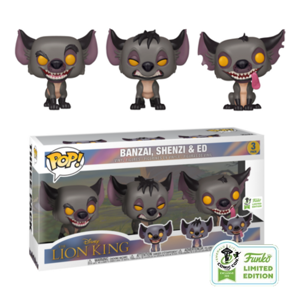 Funko Pop! DISNEY The Lion King: Banzai, Shenzi & Ed [3-Pack] [ECCC 2019]