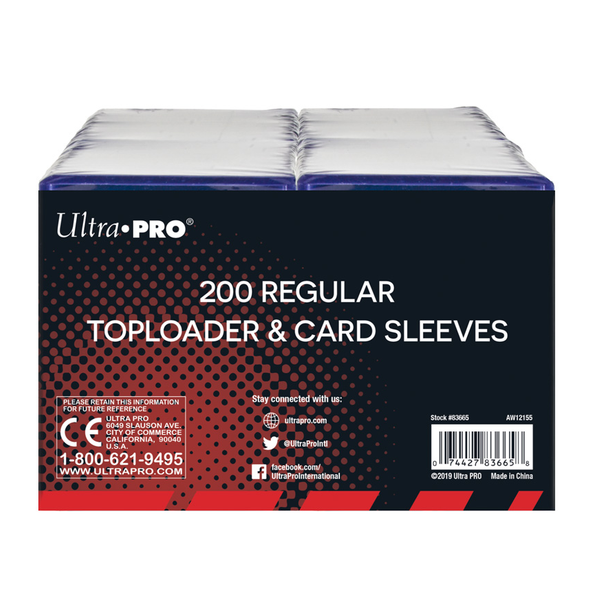  Ultra Pro 200 Regular TOPLOADERS Standard + 200 Free Sleeves  New Top Load Lot : Toys & Games