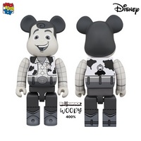 Bearbrick Disney Toy Story: Woody 400% [Black & White]