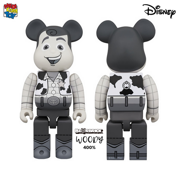 Bearbrick Disney Toy Story: Woody 400% [Black & White]