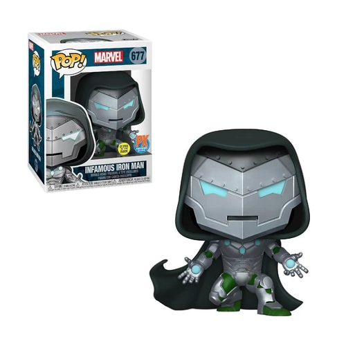Funko Pop! MARVEL: Infamous Iron Man GITD #677 [PX Previews]