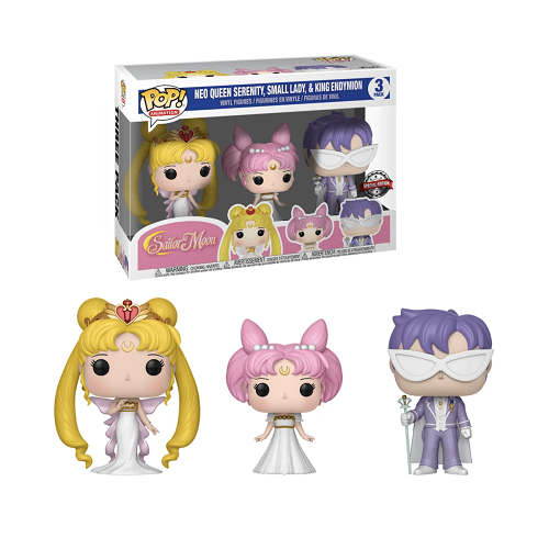 Funko Pop! SAILOR MOON: Neo Queen Serenity, Small Lady & King Endymion [3 Pack]