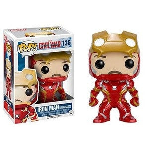 Funko Pop! MARVEL: Iron Man [Unmasked] #136 [Hot Topic]