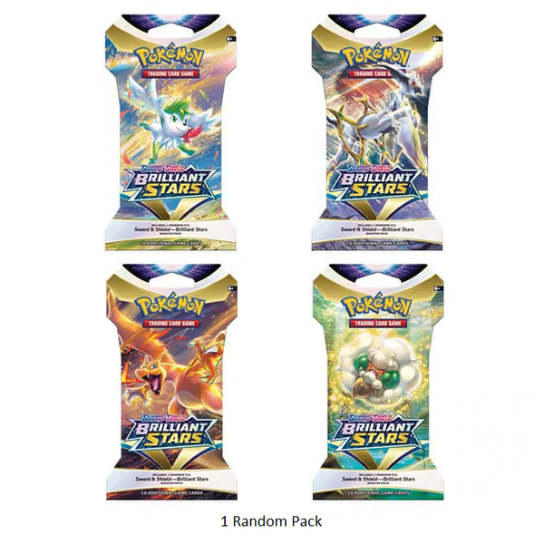 Pokemon TCG: Sword & Shield - Brilliant Stars Sleeved Booster Pack [1 BoomLoot Pokemon TCG: Sword & Shield - Brilliant Stars Sleeved Booster Pack [1 BoomLoot