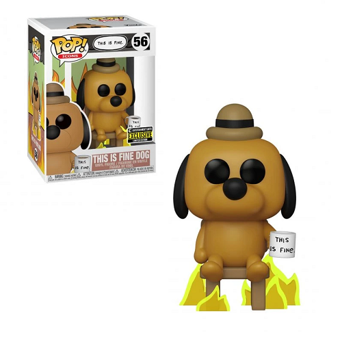 Funko Pop! THIS IS FINE: This Is Fine Dog #56 [Entertainment Earth]