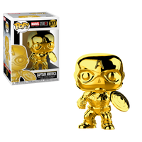 Funko Pop! MARVEL STUDIOS: Captain America [Gold Chrome] #377