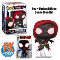 Funko Pop! MARVEL: Miles Morales Pop + Variant Edition Comic - bundle [PX Previews]