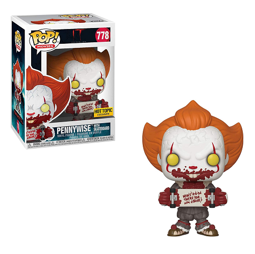Funko Pop! IT CHAPTER TWO: Pennywise with Skateboard #778 [Hot Topic]